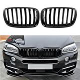 S-Dizayn Bmw X5 E70/E71/E72 Ön Panjur Böbrek Parlak Siyah Piano Black Düz Model 2007-2013