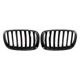 S-Dizayn Bmw X5 E70/E71/E72 Ön Panjur Böbrek Parlak Siyah Piano Black Düz Model 2007-2013