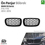 S-Dizayn Bmw X5 F15/F16 Ön Panjur Böbrek Parlak Siyah Piano Black Diamond Model 2014-2016