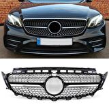 S-Dizayn Mercedes E-Class W213 Ön Panjur Parlak Siyah Piano Black Diamond Model 2016-2020