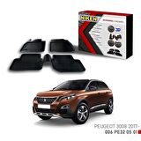 Peugeot 3008 -2017 için Uyumlu 3D Paspas