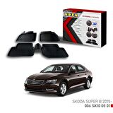Skoda Super B için Uyumlu -2015 3D Paspas