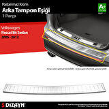 S-Dizayn VW Passat B6 Sedan Krom Arka Tampon Eşiği 2005-2012