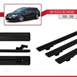 Volkswagen Passat (B6) VARIANT 2005-2010 Arası ile uyumlu Basic Model Ara Atkı Tavan Barı SİYAH 3 ADET