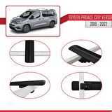 Toyota Proace City Verso 2019-2022 Arası ile uyumlu Basic Model Ara Atkı Tavan Barı SİYAH 3 ADET