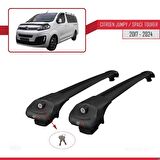 Citroen Jumpy - Space Tourer 2017 ve Sonrası ile uyumlu ACE-1 Ara Atkı Tavan Barı SİYAH