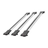 Daihatsu Terios 1997-2005 Arası ile Uyumlu FLY Model Ara Atkı Tavan Barı GRİ 3 ADET BAR