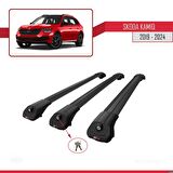 Skoda Kamiq 2019 ve Sonrası  ile uyumlu ACE-1 Ara Atkı Tavan Barı SİYAH 3 ADET BAR