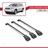 Toyota Highlander (XU40) 2008-2013 Arası ile uyumlu ACE-1 Ara Atkı Tavan Barı GRİ 3 ADET BAR