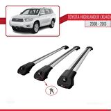 Toyota Highlander (XU40) 2008-2013 Arası ile uyumlu ACE-1 Ara Atkı Tavan Barı GRİ 3 ADET BAR