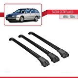 Skoda Octavia (1U) 1998-2004 Arası ile uyumlu ACE-1 Ara Atkı Tavan Barı SİYAH 3 ADET BAR