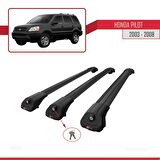 Honda Pilot 2003-2008 Arası ile uyumlu ACE-1 Ara Atkı Tavan Barı SİYAH 3 ADET BAR