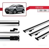 Ford Kuga 2013-2018 Arası ile uyumlu Basic Model Ara Atkı Tavan Barı GRİ 3 ADET