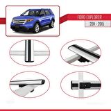 Ford Explorer 2011-2015 Arası ile uyumlu Basic Model Ara Atkı Tavan Barı GRİ 3 ADET