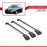 Alfa Romeo 156 Sportwagon (T932) 2000-2007 Arası ile uyumlu ACE-1 Ara Atkı Tavan Barı GRİ 3 ADET BAR