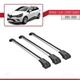 Renault Clio SPORT TOURER 2013-2020 Arası ile uyumlu ACE-1 Ara Atkı Tavan Barı GRİ 3 ADET BAR