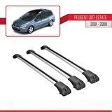 Peugeot 307 ESTATE 2001-2008 Arası ile uyumlu ACE-1 Ara Atkı Tavan Barı GRİ 3 ADET BAR
