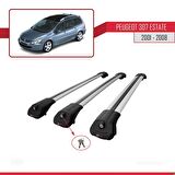 Peugeot 307 ESTATE 2001-2008 Arası ile uyumlu ACE-1 Ara Atkı Tavan Barı GRİ 3 ADET BAR