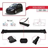 Skoda Roomster 2007-2015 Arası ile Uyumlu FLY Model Ara Atkı Tavan Barı SİYAH 3 ADET BAR