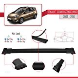 Renault Grand Scenic (Mk3) 2009-2016 Arası ile Uyumlu FLY Model Ara Atkı Tavan Barı SİYAH 3 ADET BAR