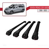 Toyota Proace City Verso 2019-2022 Arası ile uyumlu ACE-1 Ara Atkı Tavan Barı SİYAH 4 ADET BAR