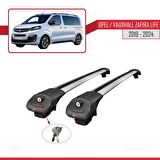Opel / Vauxhall Zafira Life 2019 ve Sonrası ile uyumlu ACE-1 Ara Atkı Tavan Barı GRİ