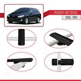 Peugeot 407 ESTATE 2005-2011 Arası ile uyumlu Basic Model Ara Atkı Tavan Barı SİYAH 3 ADET