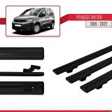 Peugeot Rifter 2019-2022 Arası ile uyumlu Basic Model Ara Atkı Tavan Barı SİYAH 3 ADET