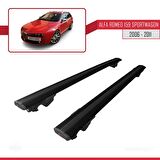 Alfa Romeo 159 SPORTWAGON 2006-2011 Arası ile uyumlu HOOK Model Anahtar Kilitli Ara Atkı Tavan Barı SİYAH