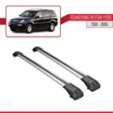 Ssangyong Rexton Y200 2001-2005 Arası ile uyumlu ACE-1 Ara Atkı Tavan Barı GRİ
