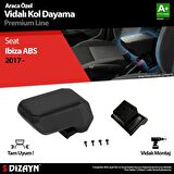 S-Dizayn Seat Ibiza ABS Vidalı Kol Dayama Kolçak Siyah 2017 Üzeri A+Kalite