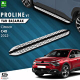 S-Dizayn Citroen C4 X OEM Still Pro V1 Aluminyum Yan Basamak 183 Cm 2022 Üzeri