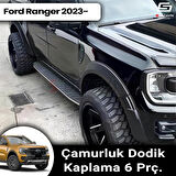 S-Dizayn Ford Ranger 4 ABS Plastik Çamurluk Kaplaması Dodik Seti 6 Prç. 2023 Üzeri A+ Kalite
