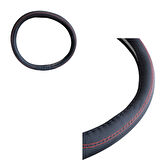 Direksiyon kılıfı 38 cm siyah-kırmızı /  DIKI420