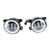 Offroad sis lambası beyaz-turuncu angelli set 4inç /  LASS373