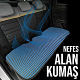 Geely Familia Uyumlu Koltuk Kılıfı Minder Çizgili Siyah Mavi 2+1 Ön Arka Set