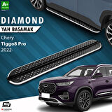 S-Dizayn Chery Tiggo8 Pro Diamond Krom Yan Basamak 183 Cm 2022 Üzeri