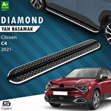 S-Dizayn Citroen C4 3 Diamond Krom Yan Basamak 183 Cm 2021 Üzeri