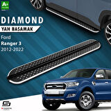 S-Dizayn Ford Ranger 3 Diamond Krom Yan Basamak 203 Cm 2012-2022