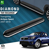 S-Dizayn Ssangyong Actyon Sports Diamond Krom Yan Basamak 203 Cm 2007-2018
