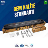 S-Dizayn Opel Vivaro A Kısa Şase NewLine Siyah Yan Basamak 223 Cm 2001-2014 A+ Kalite