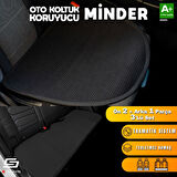 S-Dizayn Oto Koltuk Koruyucu Alt Minder Siyah Universal 2+1 Parça Ön Arka A+ Kalite