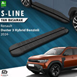 S-Dizayn Renault Duster 3 Hybrid Benzinli S-Line Siyah Yan Basamak 183 Cm 2024 Üzeri A+ Kalite