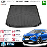 S-Dizayn Nissan Qashqai E-Power 3D Pro Bagaj Havuzu Üst Bagaj 2021 Üzeri A+ Kalite