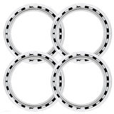 Chery Uyumlu  16 Jant At Desenli Lastik Yanağı Beyaz Renk 1 Takım 4 Adet