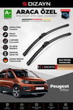 S-Dizayn Peugeot Rifter Ön Cam Silecek Seti 2019 Üzeri Premium Araca Özel 65-43 Cm  A+ Kalite