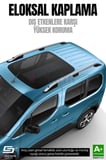 S-Dizayn VW Caddy 3 Makyajlı Aluminyum Gri Tavan Çıtası 2010-2020 A+ Kalite