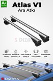 S-Dizayn Honda Jazz S-Bar Atlas V1 Ara Atkı Tavan Taşıyıcı Barı Gri 120 Cm 2020 Üzeri A+ Kalite