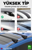 S-Dizayn Lada Kalina SW S-Bar Atlas V1 Ara Atkı Tavan Taşıyıcı Barı Siyah 110 Cm 2013-2018 A+ Kalite