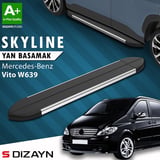 S-Dizayn Mercedes Vito W639 Kısa Şase Skyline Krom Yan Basamak 233 Cm 2004-2014 A+ Kalite